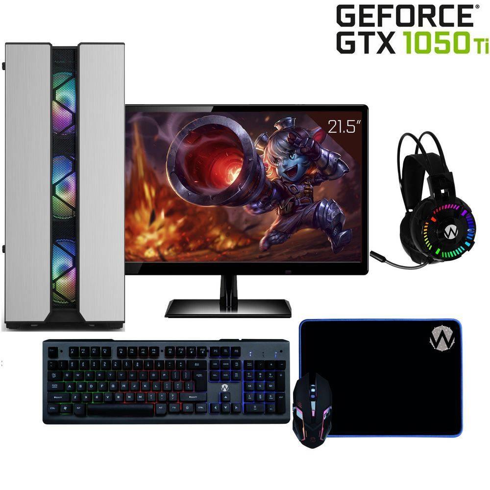 PC Gamer Completo Intel Core i5 8GB Geforce GTX 1050 Ti 4GB GDDR5 HD 1TB  Monitor 21.5 Full HD Kit Gamer EasyPC - Computador Gamer - Magazine Luiza