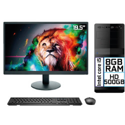 Computador Completo Intel Core i5 3a Geração 8GB HD 500GB Wifi Monitor LED 19.5" HDMI EasyPC Go 
